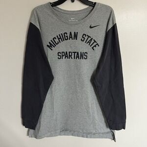 Nike Long Sleeve T-shirt Michigan State University Spartans Women's Size XL